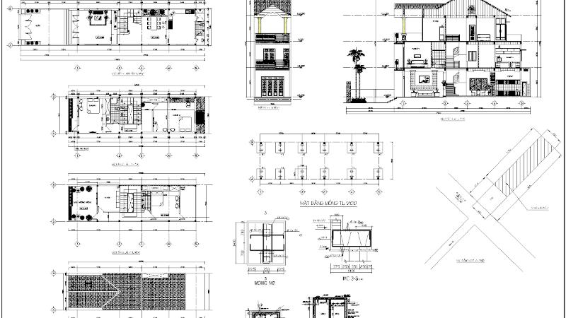 bản vẽ xin phép xây dựng nhà phố